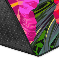 Pohnpei Polynesian Area Rug - Hibiscus and Banana Leaves - Polynesian Pride