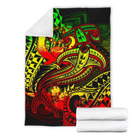 Pohnpei Premium Blanket - Reggae Shark Polynesian Tattoo - Polynesian Pride