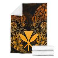 Polynesian Hawaii (Kanaka Maoli) Premium Blanket - Gold Turtle Homeland - Polynesian Pride