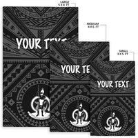 Vanuatu Personalised Area Rug - Vanuatu Seal With Polynesian Tattoo Style - Polynesian Pride