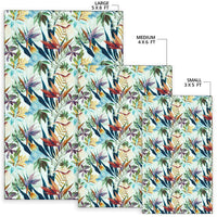 Tropical Flower, Plant And Leaf Pattern Rug - Polynesian Pride