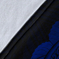 Anchor Blue Poly Tribal Premium Blanket - Polynesian Pride