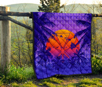 Hawaii Summer Sunset Kanaka Kakau Premium Quilt - Polynesian Pride