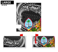 Guam Mailbox Cover - Custom Personalised Tropical Flowers Style - Polynesian Pride