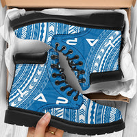 Yap Leather Boots - Polynesian Flag Chief Version - Polynesian Pride