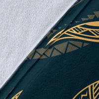 Hawaii Polynesian Turtle Hibiscus Premium Blanket - Nolan Style - Polynesian Pride