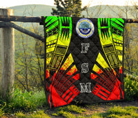 Federated States Of Micronesia Premium Quilt - Federated States Of Micronesia Seal Polynesian Reggae Tattoo - Polynesian Pride