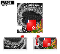 Wallis and Futuna Mailbox Cover - Tropical Flowers Style - Polynesian Pride