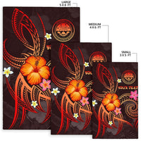 Federated States of Micronesia Polynesian Personalised Area Rug - Legend of FSM (Red) - Polynesian Pride