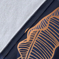 Personalized - Hawaii Kakau Polynesian Turtle Map Premium Blanket - Indigo - Polynesian Pride