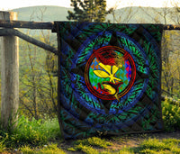 Polynesian Hawaii Premium Quilt - Colorful Turtle Shark - Polynesian Pride