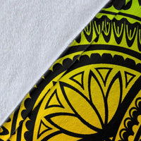 Hawaii Polynesian Personalised Premium Blanket - Vintage Polynesian Turtle (Reggae) - Polynesian Pride