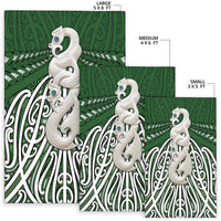Maori Moko Tattoo New Zealand Area Rug, Manaia Pounamu - Polynesian Pride