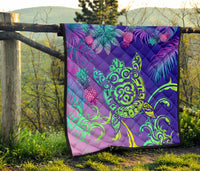 Hawaii Turtle Tropical Kanaka Maoli Premium Quilt - Yez Style - Polynesian Pride