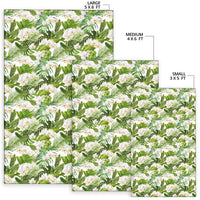 Tropical Plumeria White Rug - Polynesian Pride