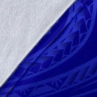 American Samoa Polynesian Premium Blanket - Bald Eagle (Blue) - Polynesian Pride