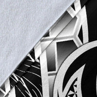 Polynesian Hawaii Kanaka Maoli Premium Blanket - Summer Plumeria (Black) - Polynesian Pride