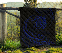 Hawaii Turtle Premium Quilt - Blue - Frida Style - Polynesian Pride