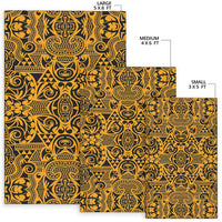 Polynesian Brown And Black Color Area Rug - Polynesian Pride