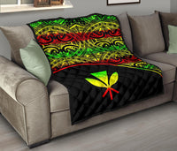 Hawaii Polynesian Premium Quilt - Reggae Kanaka Maoli Curve Version - Polynesian Pride