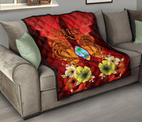 Guam Custom Personalised Premium Quilt - Tribal Tuna Fish - Polynesian Pride