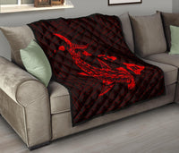 Hawaii Shark Red Polynesian Premium Quilt - Polynesian Pride