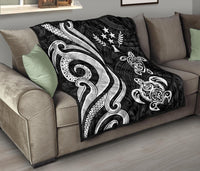 Kosrae Premium Quilt - White Tentacle Turtle - Polynesian Pride