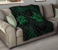 Hawaii Polynesian Turtle Premium Quilt Green - Polynesian Pride