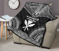 Hawaii Premium Quilt - Kanaka Maoli Polynesian Chief Black Version - Polynesian Pride