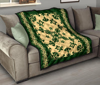 Hawaii Premium Quilt - Hawaiian Quilt Turtle Dance Sea Pattern - Polynesian Pride