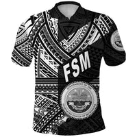 Federated States of Micronesia Polo Shirt FSM Original Style Black LT8 - Polynesian Pride
