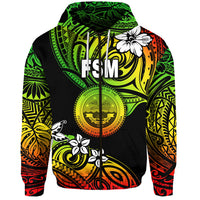 Federated States of Micronesia Zip Hoodie Unique Vibes Reggae LT8 - Polynesian Pride