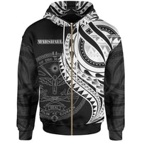 Marshall Islands Zip Hoodie Polynesian Patterns Best Marshall Islands Ever Unisex Black - Polynesian Pride