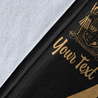 Fiji Custom Personalised Premium Blanket - Gold Polynesian Tentacle Tribal Pattern Crest - Polynesian Pride