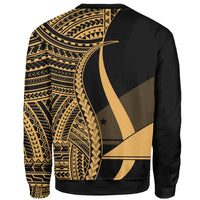 Tokelau Sweatshirt - Gold Polynesian Tentacle Tribal Pattern - Polynesian Pride