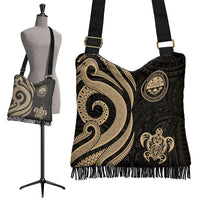 Federated States of Micronesia Boho Handbag - Gold Tentacle Turtle - Polynesian Pride