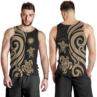 Northern Mariana Islands Men's Tank Top - Gold Tentacle Turtle - Polynesian Pride