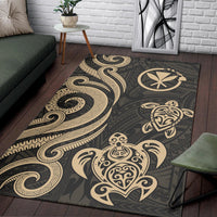 Hawaii Area Rug - Gold Tentacle Turtle - Polynesian Pride