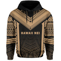 Hawaii Kanaka Polynesian Hoodie Active Gold - Polynesian Pride