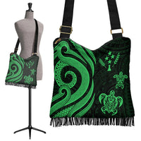 Kosrae Boho Handbag - Green Tentacle Turtle - Polynesian Pride