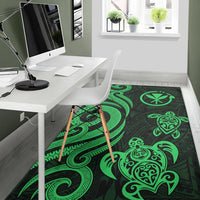 Hawaii Area Rug - Green Tentacle Turtle - Polynesian Pride