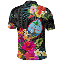 Guam Polynesian Polo Shirt Tropical Flowers Colorful Vibes LT8 - Polynesian Pride