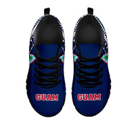 Guam Athletic Sneakers - Guam Coat Of Arms (Black/Blue versions) - A0 - Polynesian Pride