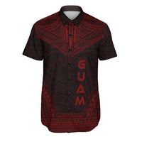 Guam Polynesian Chief Shirt - Red Version Men Red - Polynesian Pride