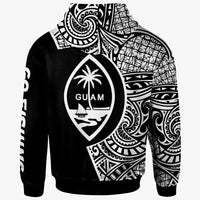 Guam Hoodie Hook Tattoo Black Color - Polynesian Pride