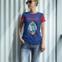 Guam Polynesian All Over T Shirt Guam Flag A4 - Polynesian Pride