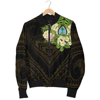 Guam Men's Bomber Jacket - Polynesian Gold Patterns Collection - Polynesian Pride