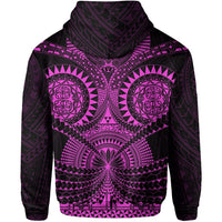 Polynesian Tattoo All Over Print Zip Hoodie Purple - Polynesian Pride
