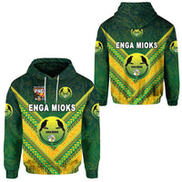 Papua New Guinea Enga Mioks Hoodie Rugby Original Style Green LT8 Unisex Green - Polynesian Pride