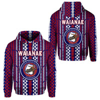 Hawaii Waianae High School Hoodie Seariders Simple Style LT8 Unisex Blue - Polynesian Pride